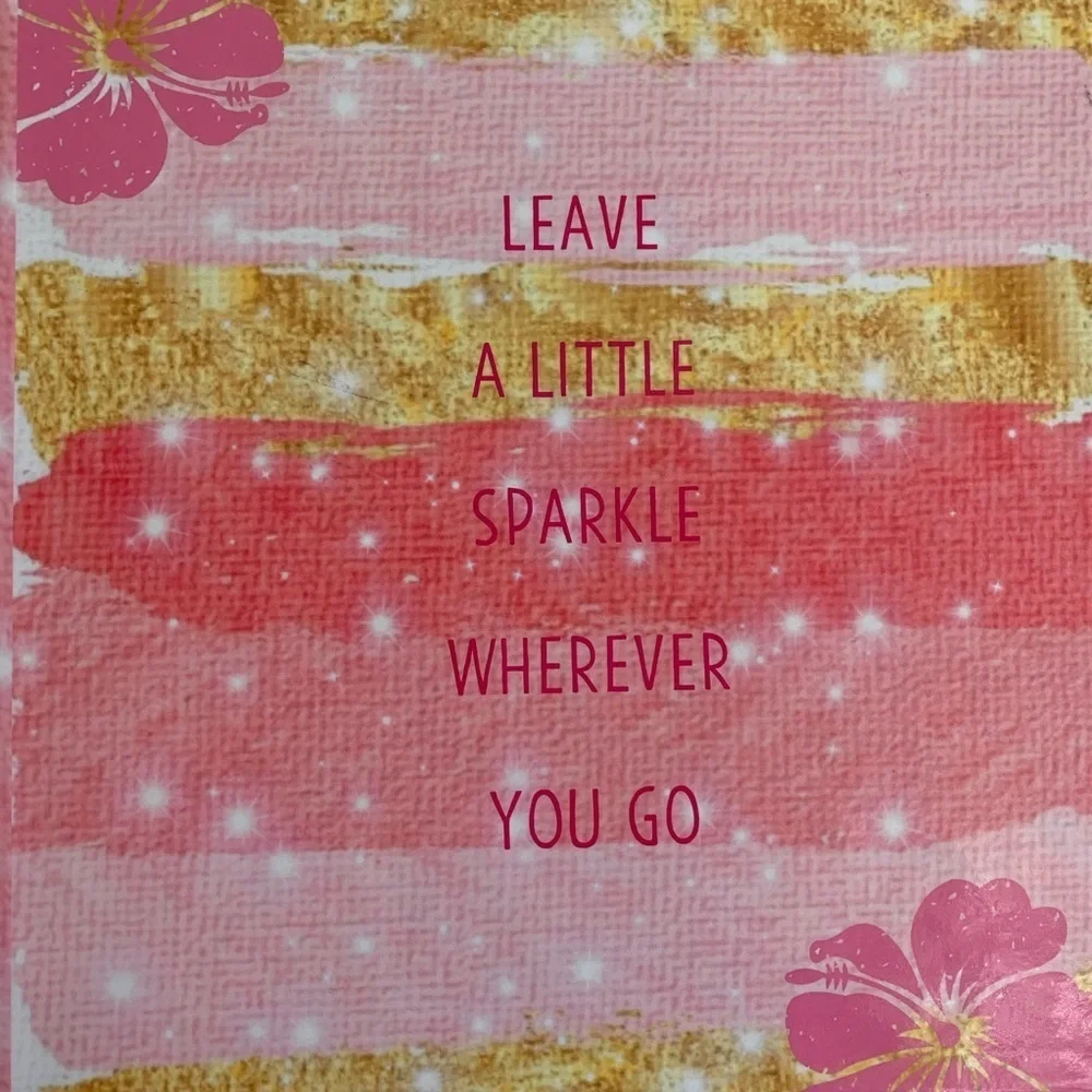 8x8 Address Planner Book Hibiscus Pink Gold